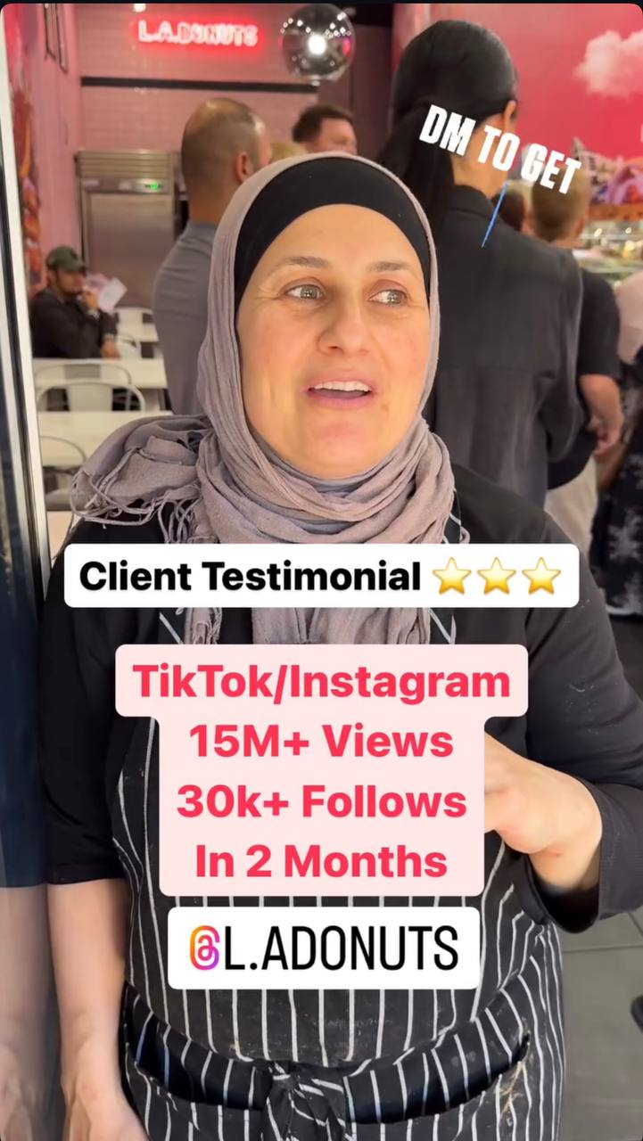 LA Donuts testimonial and follower growth