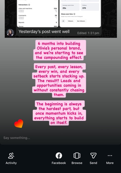 Client getting leads and opportunities without chasing them